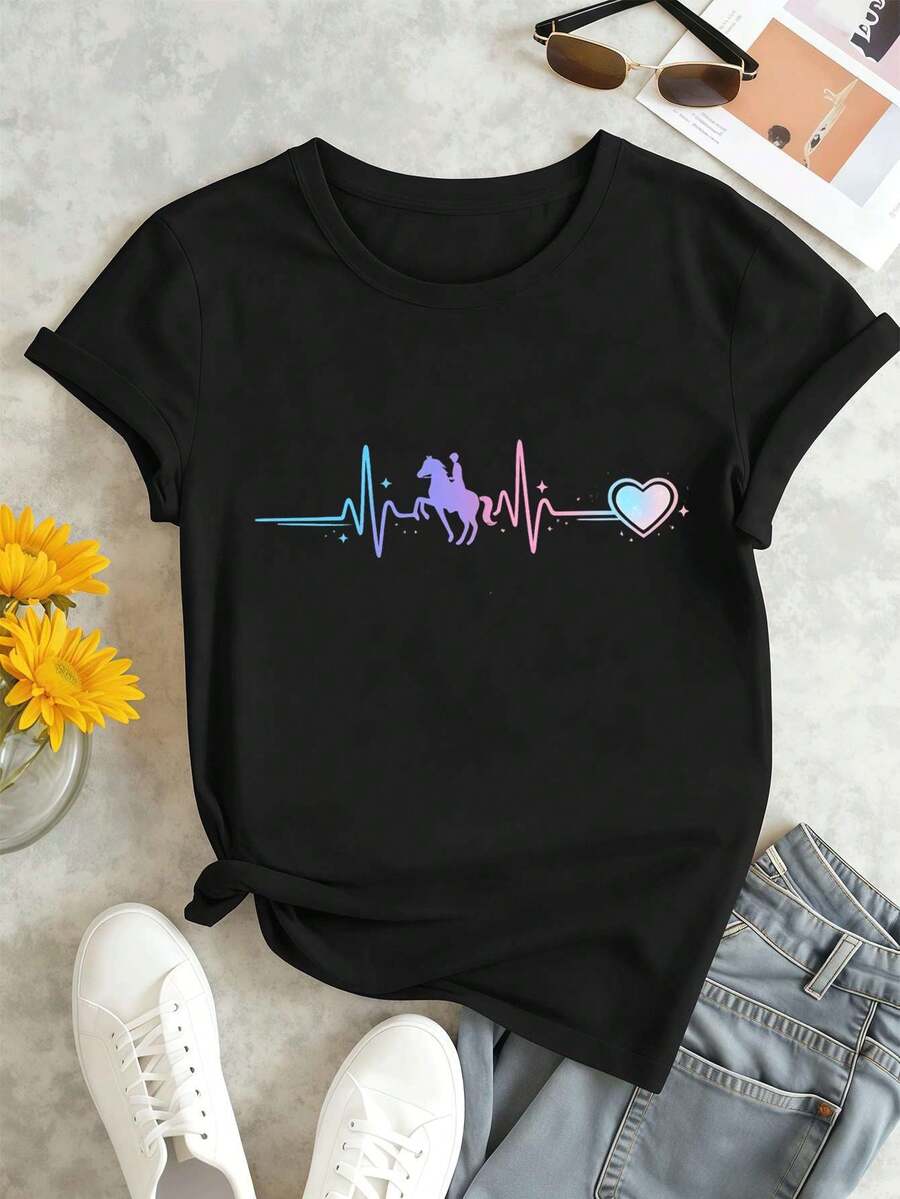 Women T-Shirts - Black - View 1