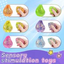 Glitter Water Drop Squeeze Toy: Soft And Transparent Soft Finger Toy, Colorful Glittering Sensory Stress Relief Toy, For Anxiety Relief, A Perfect Mother's Day Gift For Fidget Toy Collectors And Adults. - NNL19 - View 3