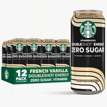 Starbucks Doubleshot Zero Sugar Coffee Energy Drink, French Vanilla, 15 Fl Oz Cans, (12 Pack), Zero Sugar, B Vitamins, Ginseng, Guarana, Iced Coffee Drink - French Vanilla - View 6