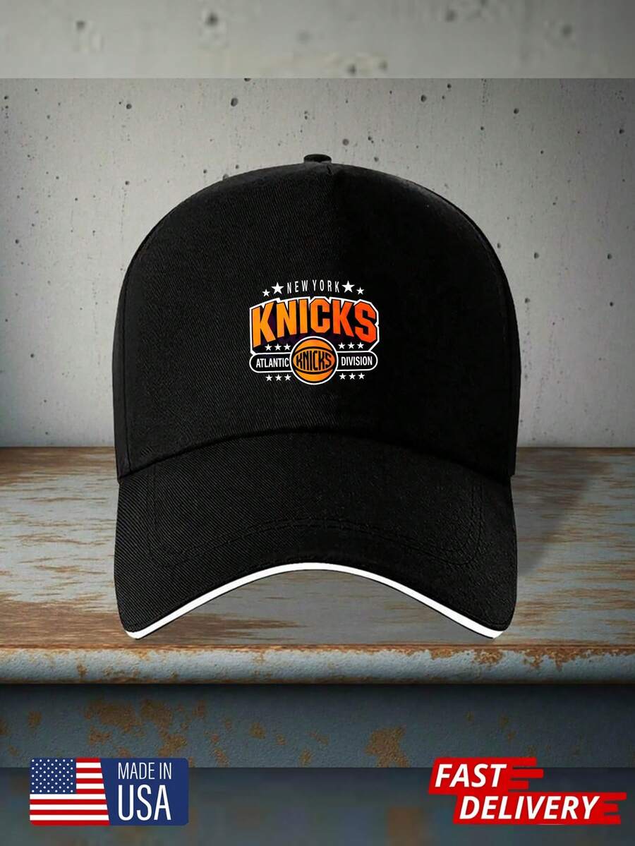 New York Knicks Atlantic Division Baseball Cap Made In Usa Fast Delivery - Black - View 1