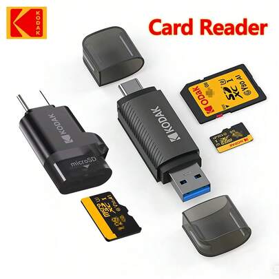  Kodak Micro SD Card Reader Type C To SD MicroSD Memory Cardreader For Laptop Accessories SD Card Adapter 2 In 1 USB3.0 Support 2TB