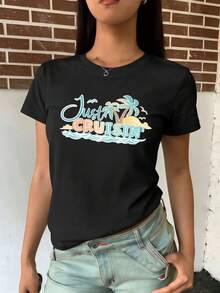 Women T-Shirts - Black - View 2