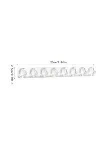 1-3pcs Wall Mounted Necklace Organizer Rack, Wall Hanging Jewelry Holder Hook For Necklaces, Rings, Earrings, Bracelets - Clear - View 5