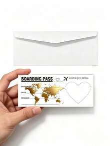 1 Set Surprise Reveal Scratch Off Card What Boarding Pass Card DIY Party Game Card For Birthday Christmas Holiday Announcement Gifts - Surprise Card - View 6
