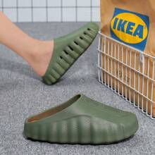 1 paire de sandales unisexes pour hommes en EVA, pantoufles de massage 2026, nouvelles pantoufles de sport décontractées pour l'extérieur, chaussures de plage mode pour couple, pantoufles pour hommes et femmes, convient pour les sorties quotidiennes, la marche, la plage, le bord de mer, les jeux, 36-47, pantoufles de salle de bain, convient pour le printemps, l'été, l'automne et l'hiver - Vert - Voir 9