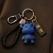 Fashionable Lightning Bear Keychain, Cute Cartoon Couple Doll Pendant, Keyring, Creative Astronaut Keychain, Pendant, Adding Fun And Personalized To Your Items - Multicolor - View 4