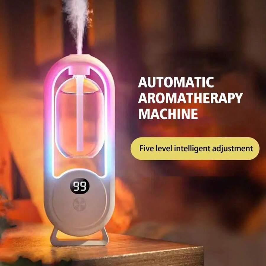 Difusor de fragancia automático, difusor de aceites esenciales alimentado por USB con pulverización y luz, fragancia casera para sala de estar, dormitorio - B-40 ml - Ver 1