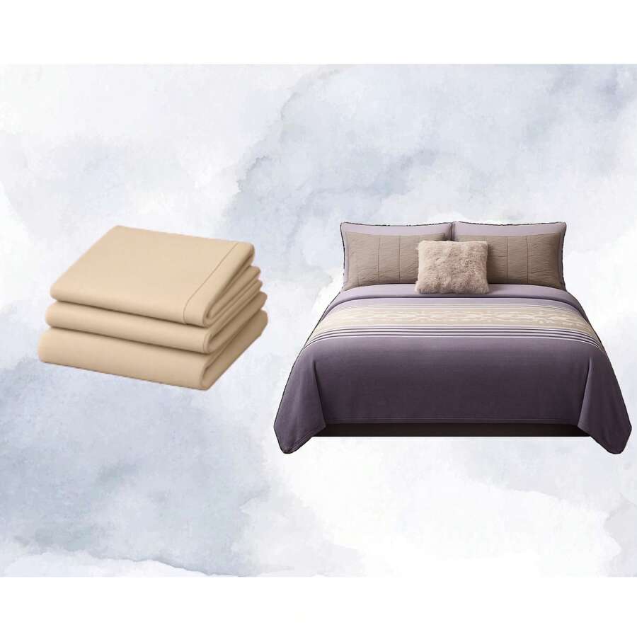 Duerme Mejor Esta Noche: Combo Completo de Cobertor y Sábanas BEAUTTY HOME - ATHENEA - Ver 1