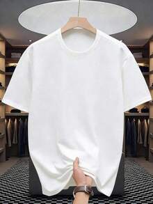 Nueva Colección 2026: Camiseta de Algodón ¡Novedad! Blusa de manga corta para mujer, diseño liso, para estar en casa o para uso casual. Oferta por tiempo limitado. Preciosa blusa, cómoda y de largo regular. Lavable aáquina. Algodón ligero. - Blanco - Ver 2