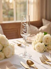 Ly Champagne cá nhân hóa tùy chỉnh - Thủy tinh bền - Ly rượu cưới, Quà tặng phù dâu, Kỷ niệm ngày cưới - Đồ sưu tầm cao cấp, Đồ thủy tinh tái sử dụng chất lượng cao rửa bằng tay, Quà tặng cặp đôi lãng mạn, Phù hợp làm quà tặng Valentine - nhiều màu - Xem 6
