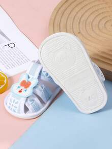 1 Pair Infant Shoes, Suitable For Indoor, Outdoor And Party Wear, Non-Slip Sole To Help Walking, Soft Flat Bottom Infant Shoes - Blue - View 2
