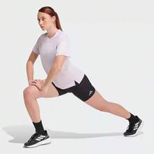 Adidas 速乾涼感跑步女子短袖T卹 - 粉色 - 查看 3