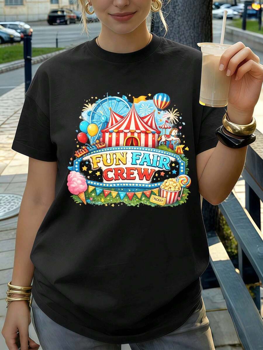 Dam-T-shirts - Svart - Visa 1
