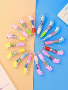 10pcs/5pcs/1pc Canetas de Presente Divertidas de Festa Unicórnio, Canetas de Esferobola Mini Multicoloridas 4-em-1 10,5mm Unicórnio, Adequadas para Funcionários de Escritório, Amantes de Unicórnio, Presentes de Volta às Aulas, Enchimentos de Sacos de Presente, Lembrancinhas de Festa de Unicórnio, Presentes de Aniversário (Cor Aleatória) - unicórnio - Ver 5