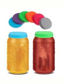 1 pièce Bouchon de remplissage d'eau gazeuse coloré, couvercle de scellage en silicone réutilisable, scelleur en silicone pour eau gazeuse, nouveau bouchon de bouteille d'eau gazeuse créatif, couvercle de scellage de bouteille de cola, convient pour l'eau gazeuse, les boissons, le jus, les bouchons de bouteille d'eau pétillante, dispositif de stockage et de protection des boissons idéal, convient pour les boissons en canette, essentiel d'été, accessoires de tasse - Multicolore - Voir 6