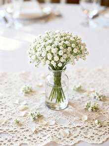 12/6 cành hoa baby's breath trắng nhân tạo, trang trí đám cưới, bó hoa số lượng lớn, kết cấu chân thực, trang trí nhà/văn phòng, cắm hoa, bình hoa trang trí bàn, trang trí sân vườn ngoài trời, trang trí tiệc cưới, sinh nhật, cô dâu. - trắng - Xem 11
