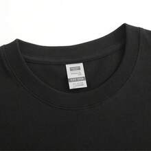 Women's Casual Cotton Round Neck Short Sleeve Regular Length T-Shirt With Unique Dog Graphic - 黑色 - 查看 4
