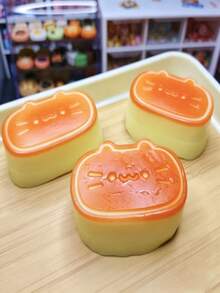 Juguete antiestrés de gato con queso y pudín, juguete de apretón para curación de estudiantes y adultos, herramienta de alivio del estrés de diseño lindo reutilizable, decoración de escritorio para alivio de la ansiedad, juguete de apretón de alta calidad de estilo aleatorio, juguete de apretón para regalos de fiesta, juguete de apretón para niños y adultos - Multicolor - Ver 5
