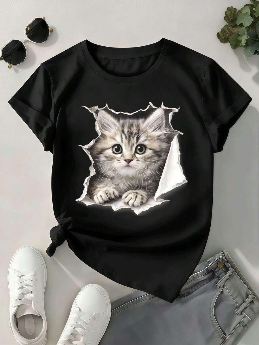 Women T-Shirts - Black - View 1