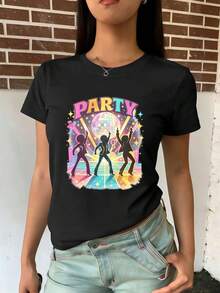 Women T-Shirts - Black - View 2