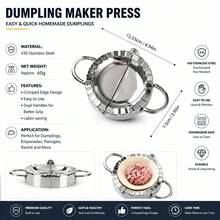 Creative Stainless Steel Dumpling Maker, Small/Medium/Large Size Kitchen Tool For Homemade Dumpling Skin, DIY Dumpling Mold - Silver - View 12