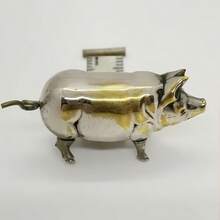 1pc Vintage Style Pig Mini Tape Measure, Retro Metal Pig Soft Tape Measure For Sewing And Crafts, Cute Pig Sewing Tape Measure Tool, Unique Gift For Quilters, Crafters And Collectors - Antique Pig Style - View 6