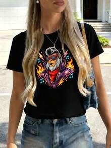 Women T-Shirts - Black - View 2