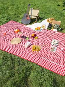 1 pieza Esterilla de picnic extra grande y gruesa para exteriores, manta de picnic plegable impermeable, paño de picnic portátil, esterilla de picnic a prueba de arena e impermeable, adecuada para praderas, playas, viajes, campamentos, actividades en equipo, fiestas, picnics, salidas, conciertos y otras ocasiones/Jardín/Esenciales para bodas/Artículos de jardín/Esenciales para viajes/Camping - A - Ver 8