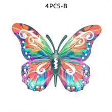 Large Colorful Metal Butterfly Decoration, Outdoor Garden Wall Decoration Metal Butterfly Statue Wall Decoration, Suitable For Walls, Patios,Home, Terraces, Easy To Hang On Lawns And Fences, Ideal Gift For Family And Friends. - Butterfly Decorations - View 12