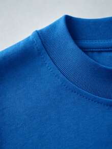 GiftCamiseta de manga corta de cuello redondo con estampado de letras y esqueleto, casual de verano para hombres, para HalloweenSoft - Azul - Ver 4