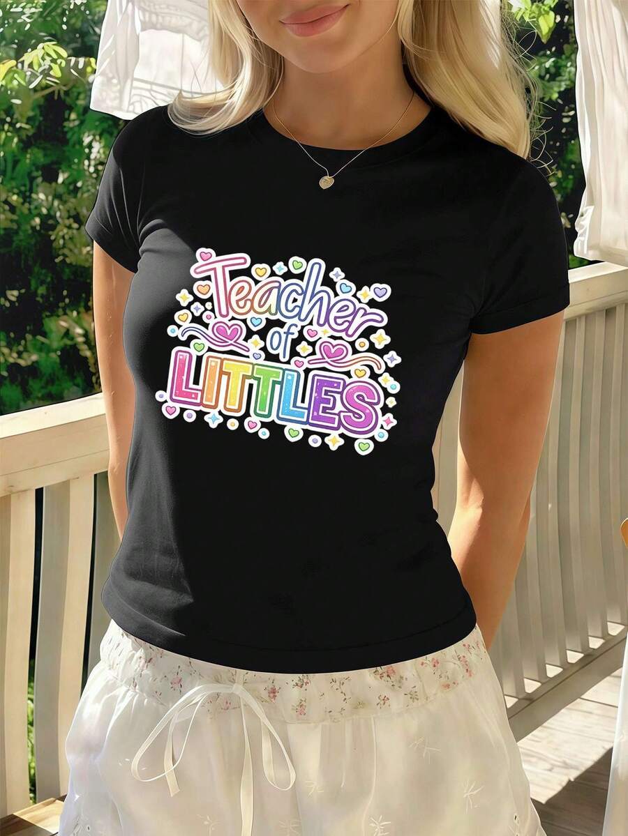 Dam-T-shirts - Svart - Visa 1