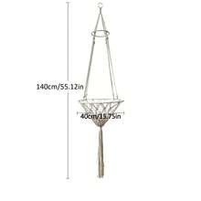 1 chiếc võng treo cho mèo bằng macrame, kiểu Bohemian, giường treo cho mèo, cây leo cho mèo kiểu công chúa, võng đu cho mèo làm thủ công bằng sợi dệt, phù hợp cho mọi mùa - Không bao gồm đệm. - Màu be - Xem 11