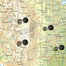 NEW- Black Push Pins For Home Office Bulletin Boards And Corkboards (Black) - Black - View 2