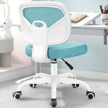 Primy - Silla de escritorio para niños, silla de estudio para niños y niñas con altura ajustable, sillas giratorias de malla para tareas y estudiantes para niños de 4 a 12 años, silla de oficina - Verde azulado - Ver 8