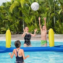 Portería Inflable Volleyball + Pelota Juego Bestway Alberca - Azul - Ver 4