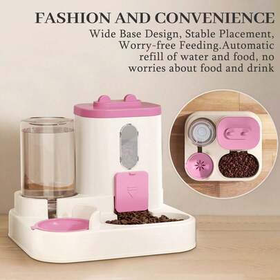 All-In-One Pet Feeder – Cartoon Cloud Cat Ears Design For Cats & Dogs, Perfect For Home & Travel, Ideal Christmas Gift For Pets, Cat Bowls, Pet Supplies, Cat Accesorries, Dog Accesssories, Cat & Dog Supplies, Cat Food Bowl, Cat Water Fountain, Water Bottle, Dog Water Dispenser, Cat Water Fountain, Bebedero Para Gato, Dog Bowls Set, Favors, Gift For Her