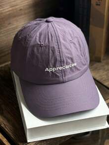 1 Simple Letter Quick Drying Soft Top Baseball Cap, Lightweight And Breathable Sunscreen Baseball Cap, Suitable For Couples' Daily Versatile Sun Hat,Holiday,Festival - Multicolor - View 7