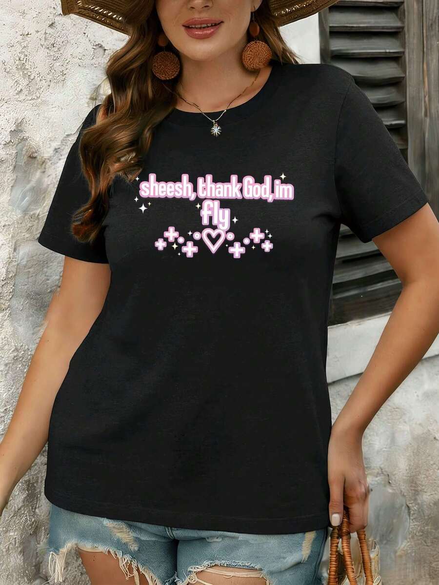 Dam-T-shirts - Svart - Visa 1