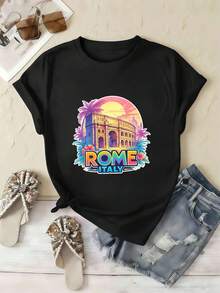 Women T-Shirts - Black - View 2