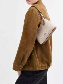 Bolso de hombro para mujer Coach, bolso cruzado con correa ajustable, bolso pequeño, diseño multifuncional, adecuado para uso diario, de moda y práctico para cualquier ocasión - Albaricoque - Ver 2