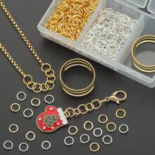 601pcs/Box Includes 5mm Jump Rings And 1pc Ring Sizer, Suitable For Weaving DIY Jewelry Making, Beading Accessories, Fixed Rings, Bracelet & Anklet Connectors, Pendant Necklace Open Rings, Bag Chain Closed Loops, Open Jump Rings, Round Single Rings, Spacer Beads, Keychains And Line End Connectors, Earring Pendant Open Rings And Other Jewelry Accessory Materials - Jump Ring + Ring - View 6