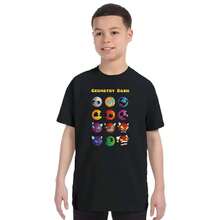Geometry Dash T-Shirt For Kids - 黑色 - 查看 6