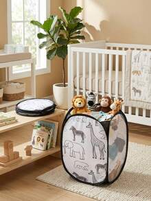 Giỏ đựng đồ giặt/đồ dùng nhà bếp hình động vật hoạt hình, túi nhiều lớp, giỏ gấp gọn dùng trong nhà tắm, có tay cầm chắc chắn, lý tưởng cho phòng ngủ, phòng tắm, phòng trẻ em, ký túc xá, phòng thay đồ, xe hơi - dùng để cất đồ, làm quà tặng tiệc cho bé, trang trí tiệc mừng em bé chào đời, trang trí nhà cửa. - Nhiều màu - Xem 8