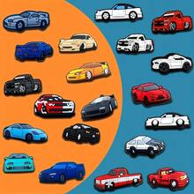 20pcs Random Car Series Accessories, PVC Material Decorative Pendant, Creative Street Element DIY Detachable PVC Durable Set, Suitable For Daily Outfit, Birthday, Party, Valentine's Day, Halloween And Christmas Gifts - Multicolor - View 5
