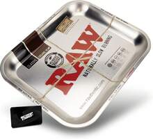 RAW Metal AF Rolling Tray | Size - Large | Polished  Top | Rust And Wear Resistant Clear Coating - 顏色A - 查看 1