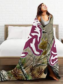 Texas A&M Merch Aggies Throw Blanket Warm Blankets Breathable Air Conditioner Blanket For Car Classic Outdoor Blankets For Picnic For All Season - màu đen - Xem 4