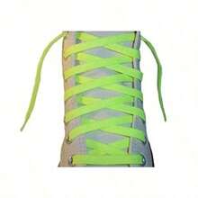 Flat Athletic Shoe Laces 1 Pair Pack Multiple Sizes And Colors All Sneaker Types Durable Nylon Material Available In Black White Red Blue Green R7LE - Neon Yellow - View 5