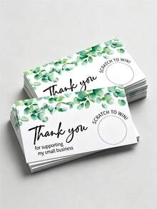 50 Thẻ Phiếu Quà Tặng Cào Trống, Thẻ Giấy Nhét Quà Tặng, Thẻ Giấy Nhét Quà Tặng Cho Doanh Nghiệp, Nhà Hàng, Spa, Thẩm Mỹ, Tiệm Làm Tóc, Đám Cưới, Sinh Nhật, Giáng Sinh, Tiệc Lễ Hội - Thẻ cào - Xem 2
