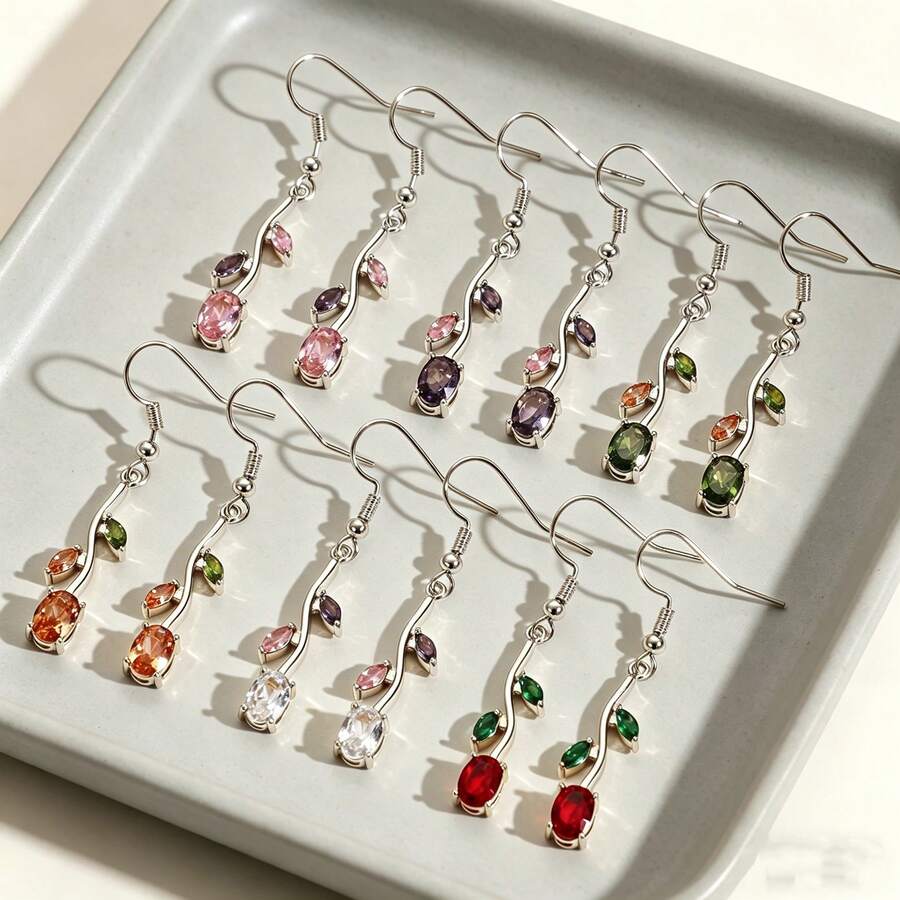 1 Pair Music Note Shaped Earrings, Available In Multiple Colors, Gold Plated Non-Fading, Delicate & Elegant Earrings - Silver Earrings - View 1