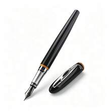 毕加索 Pimio 907 Montmartre 钢笔，黑色笔身，橙色笔环，0.5mm 铱金笔尖，商务办公书写笔 - 907 - 查看 1